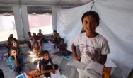 التعليم الوجاهي من خيام النزوح في غزة.