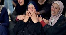مشاهد من وداع الشهداء في مستشفى غزة الأوروبي بخانيونس جنوب قطاع غزة