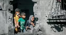 صورة من مخيم الشاطئ بغزة