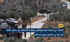 إصابات في اعتداء المستوطنين وقوات الاحتلال على منزل عائلة أبو عليا في المغير شرق رام الله