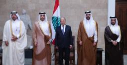 وزير الخارجية القطري الرئيس اللبناني.jpg