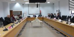 لقاء جمع وزير الاقتصاد خالد العسيلي مع أعضاء المجلس الفلسطيني