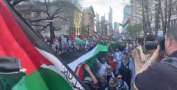 تظاهرة أمريكية تضامنية مع فلسطين