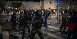 اعتداء الاحتلال على مشيعي الشهيد وليد الشريف في القدس