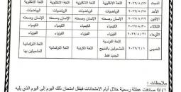 جدول الثالث المتوسط( الدور الثاني )