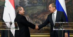 وزير الخارجية الروسي سيرغي لافروف (يمين) والسوري فيصل المقداد (يسار).jpg