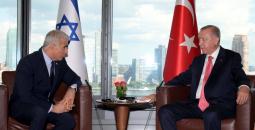 رئيس الوزراء الإسرائيلي لابيد والرئيس التركي أردوغان