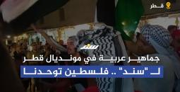 جماهير عربية تدعم فلسطين في مونديال قطر