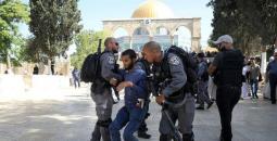 صورة أرشيفية لاعتقال شاب من الأقصى.jpg