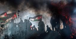 علم فلسطين.