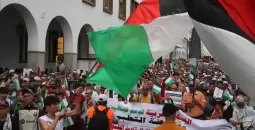 تظاهر مغربية لنصرة غزة.webp