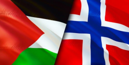 علم النروبج وفلسطين