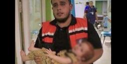 صورة أرشيفية للمسعف وسام إبراهيم ثابت وهو على رأس عمله