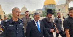 المتطرف إيتمار بن غفير خلال اقتحام سابق للمسجد الأقصى