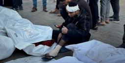 مشاهد من وداع الشهداء في مستشفى غزة الأوروبي بخانيونس جنوب قطاع غزة