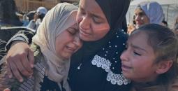 وداع وتشييع الشهداء الذين ارتقوا الليلة في غارات الاحتلال بمستشفى ناصر بخانيونس