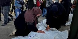 مشاهد من وداع الشهداء في مستشفى غزة الأوروبي بخانيونس جنوب قطاع غزة