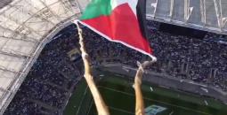 علم فلسطين فوق ملعب بمدينة ميونخ الألمانية