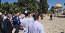 وزيرا الأمن القومي إيتمار بن غفير والنقب والجليل إسحاق فاسرلاوف يقتحمان المسجد الأقصى