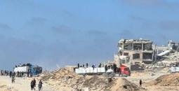 دخول شاحنات المساعدات لشمال غزة بعد تأمينها