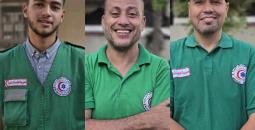 استشهاد 3 مسعفين بغزة.jpg
