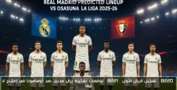 تشكيلة ريال مدريد ضد أوساسونا في الدوري الإسباني
