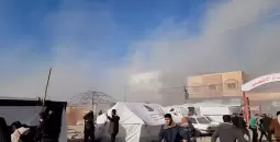 قصف سابق لمستشفى شهداء الأقصى.webp