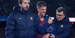 برشلونة يعلن طبيعة إصابة أولمو ومدة غيابه