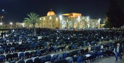 صلاة العشاء والتراويح في المسجد الأقصى