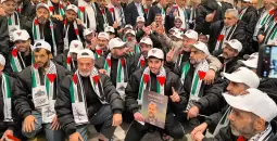 صورة من استقبال دفعة سابقة من المحررين المبعدين الفلسطييين إلى تركيا