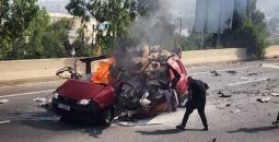 قصف مركبة في جنوب لبنان