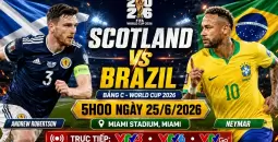 بث مباشر البرازيل ضد اسكتلندا في كأس العالم 2026