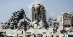 قصف برج مشتهى غربي غزة.webp