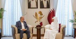 وزير خارجية قطر يلتقي الدكتور الحية