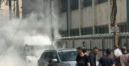 حريق بمركبة في قلنديا
