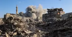 قصف وعمليات نسف في قطاع غزة
