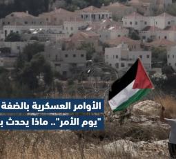 الأوامر العسكرية بالضفة ومخطط 