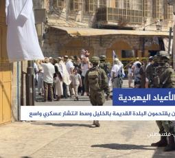 جحيم الأعياد اليهودية.. مستوطنون يقتحمون البلدة القديمة بالخليل وسط انتشار عسكري واسع