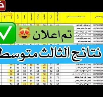 رابط مباشر لاستعلام نتائج الثالث المتوسط الدور الأول 2022