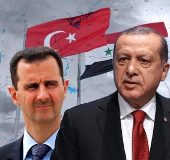 الرئيس التركي رجب أردوغان (يمين) والسوري بشار الأسد (يسار).jpg