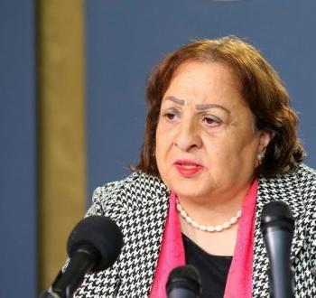 مي الكيلة وزيرة الصحة الفلسطينية