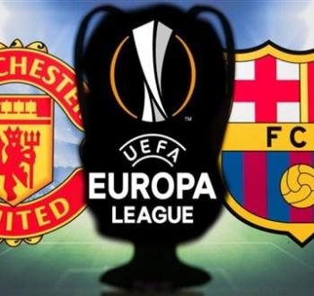 تردد القنوات الناقلة لمباراة برشلونة ومانشستر يونايتد في الدوري الأوروبي