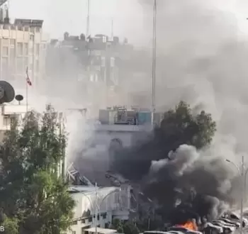 صورة أرشيفية لغارة إسرائيلية على إحدى المدن السورية