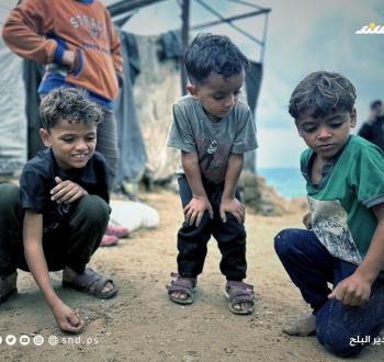 أطفال غزة بالشتاء