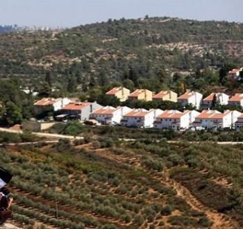 نشطاء فلسطينيون خلال تظاهرة قرب المستوطنات.jpg