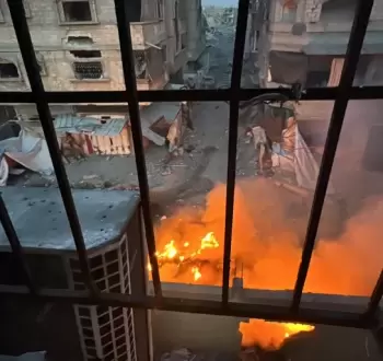إحراق مستشفى كمال عدوان
