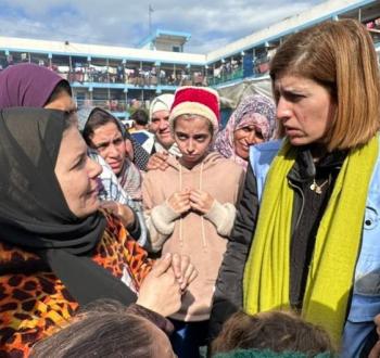 جولييت توما مديرة التواصل والاعلام في وكالة إغاثة وتشغيل لاجئي فلسطين