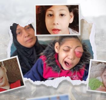 الطفلة هناء العوضي السرطان ينهش جسدها والاحتلال يحرمها من العلاج