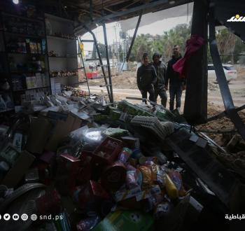 جانب من الدمار الذي خلفته قوات الاحتلال الإسرائيلي في بلدة قباطية جنوب مدينة جنين، خلال عدوانها المستمر على البلدة