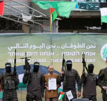 خلال تسليم القسام لأسرى الاحتلال في غزة عبر الصليب الأحمر